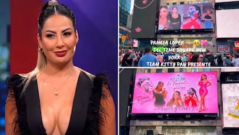 Pamela López apareció en Times Square y sus fans revelan la suma que invirtieron para sorprenderla en su cumpleaños