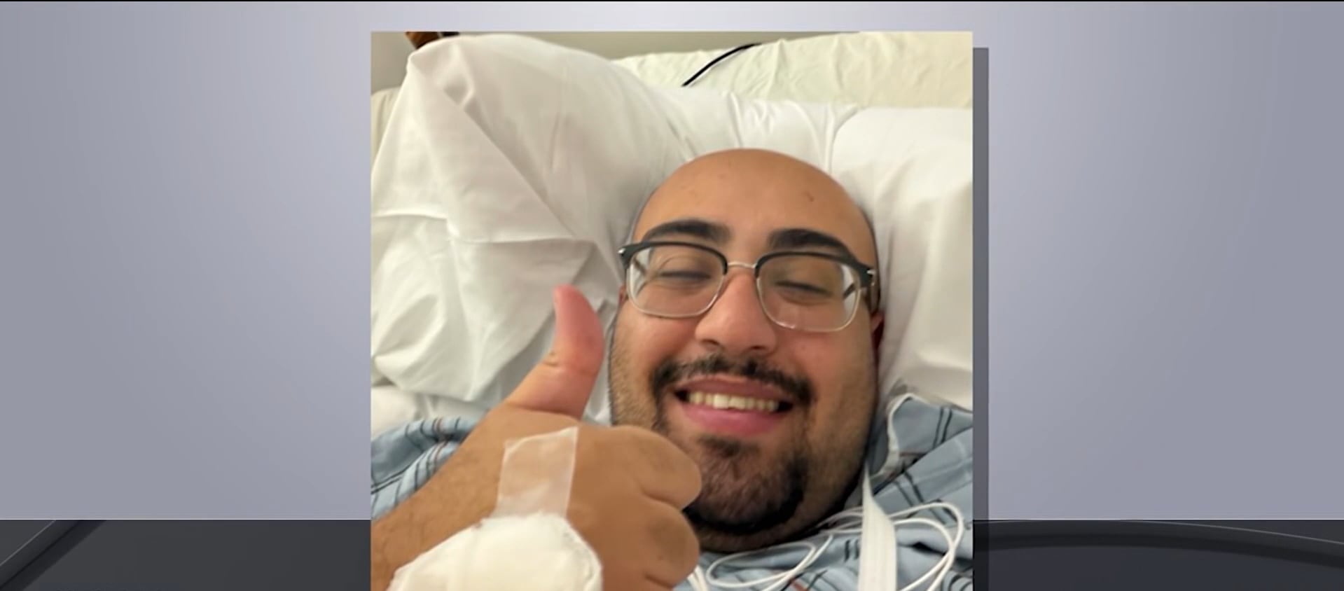 El hospital Northwell Staten Island University Hospital mantuvo a Thomas Fahmy en observación para controlar posibles daños musculares tras el impacto del rayo (Captira NBC New York)