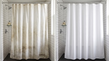 Cómo recuperar el blanco de las cortinas del baño sin usar cloro