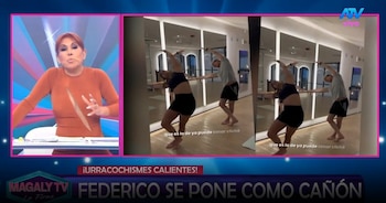 Magaly Medina se burla de la rutina de ejercicios de Federico Salazar: “Está oxidado”. Captura: Magaly TV La Firme.