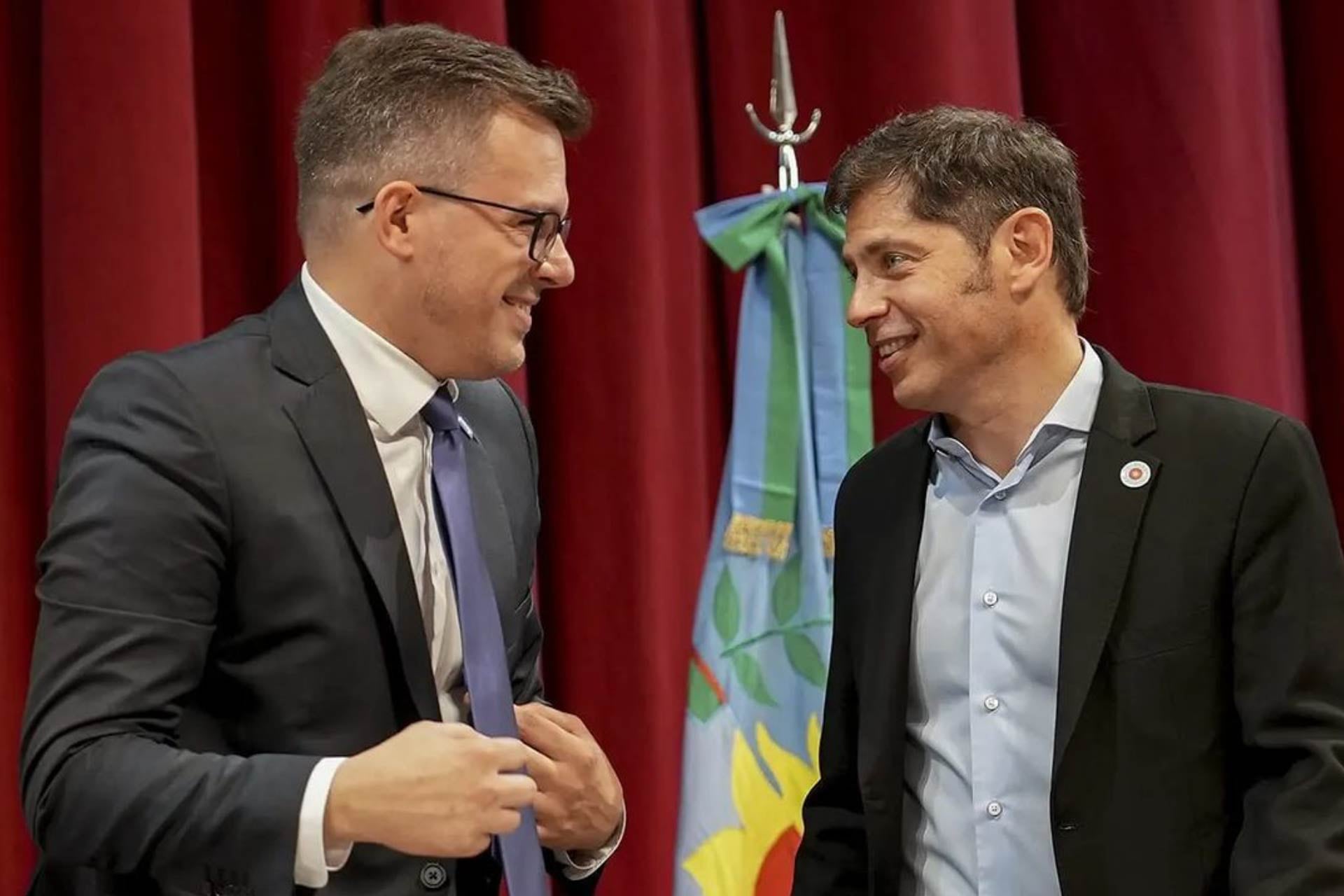 Kicillof junto al Asesor General de Gobierno, Santiago Pérez Teruel
