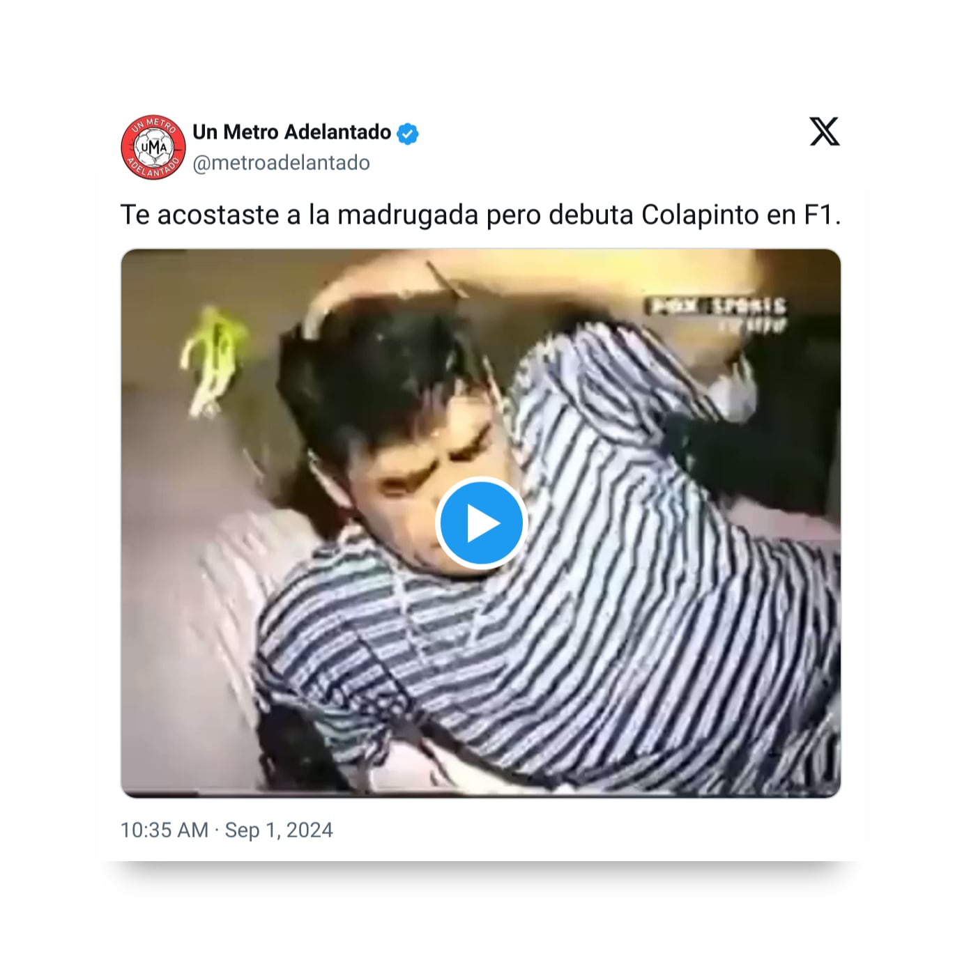 memes de la primera carrera de Franco Colapinto en la F1