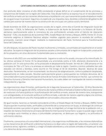 Mutante solicitó al ELN y