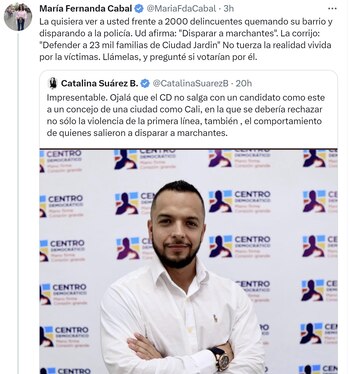 María Fernanda Cabal apoya una