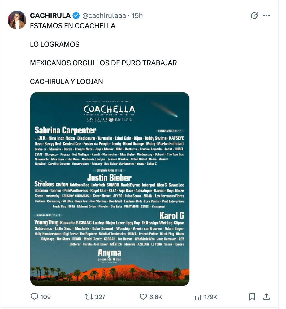 Cachirula reacciona en redes sociales. (Captura: X)