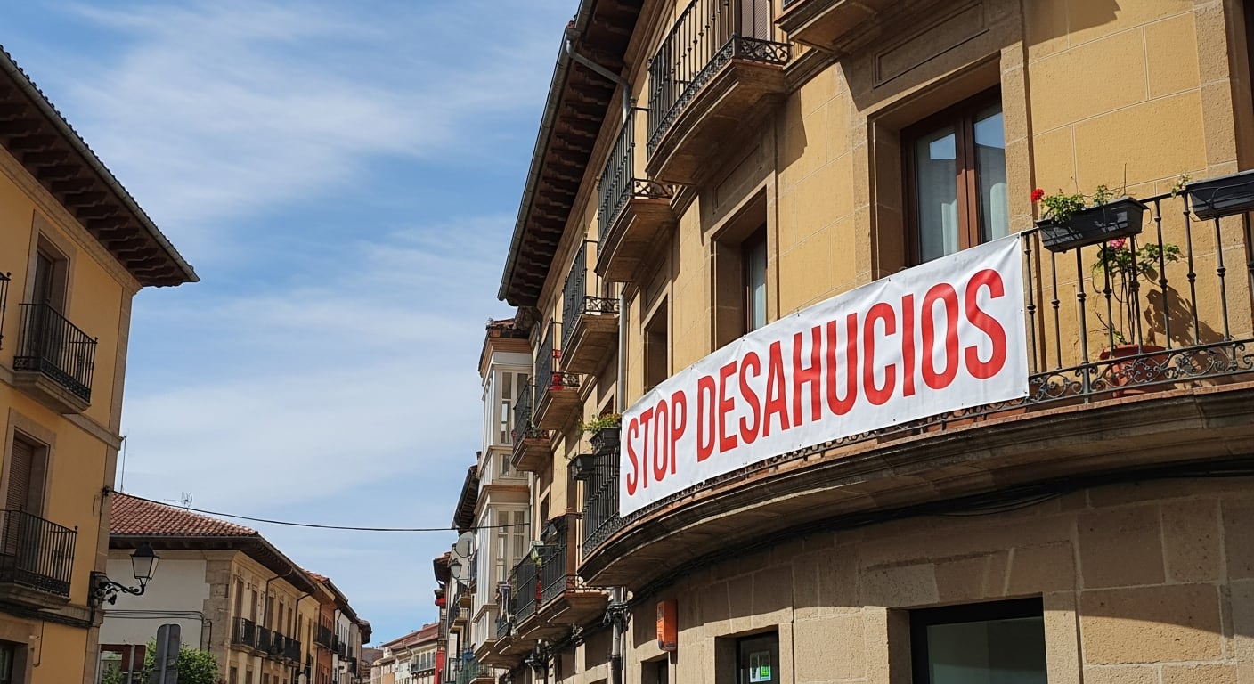 Una pancarta con el mensaje