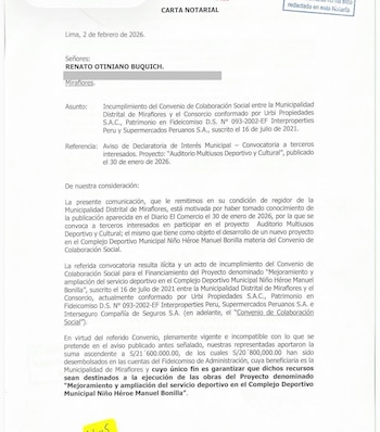 Lo que señala la carta