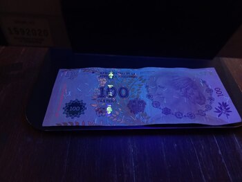 Parte de los billetes incautados