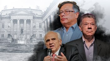 Los expresidentes Juan Manuel Santos