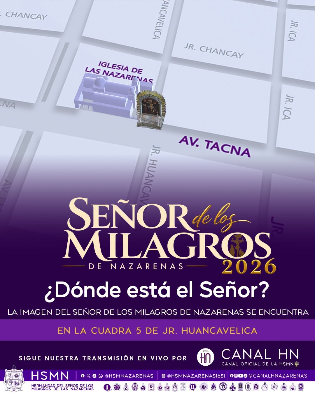 Ubicación del Señor de los Milagros
