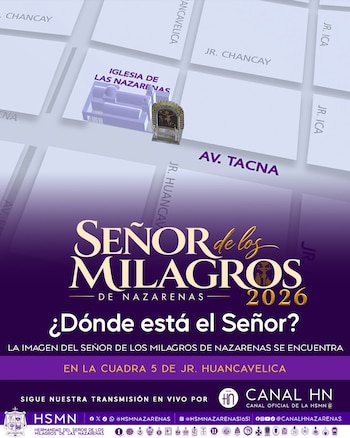 Ubicación del Señor de los Milagros