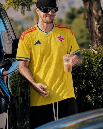 Las imágenes de Justin Bieber con la camiseta de Colombia circularon el 17 de junio y varios portales las vincularon con un supuesto apoyo del cantante a la Tricolor - crédito Instagram