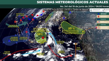 Estos sistemas meteorológicos influirán hoy
