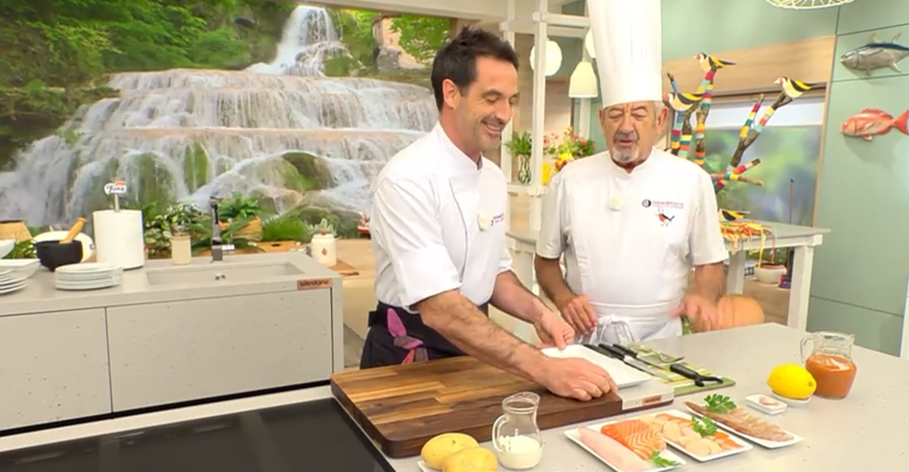 Joseba coge el relevo de su padre, Karlos Arguiñano. (Captura de pantalla de Cocina Abierta/ Atresmedia)