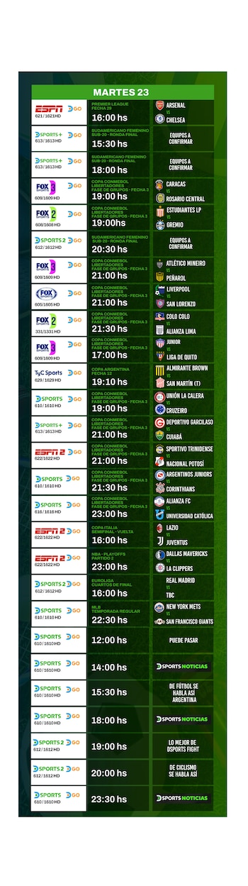 Agenda deportiva
