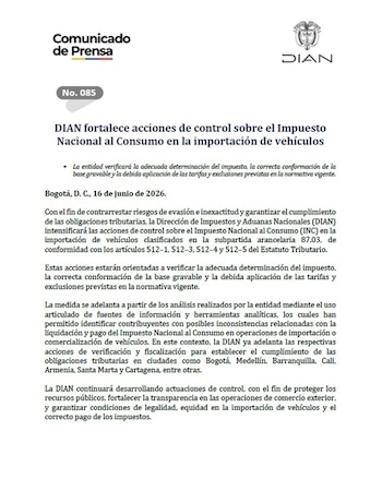 La Dian verificará la adecuada determinación del impuesto, la correcta conformación de la base gravable y la debida aplicación de las tarifas y exclusiones previstas en la normativa vigente - crédito Dian