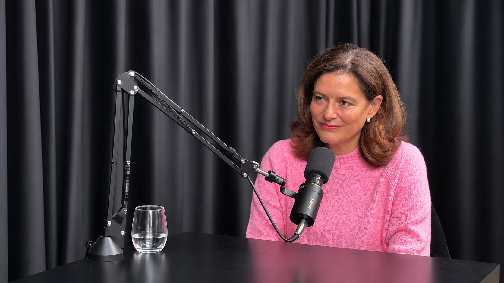 Miriam González, representante de Democracia 21, durante la entrevista