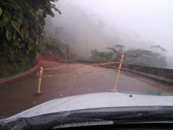 Imagen del derrumbe registrado en