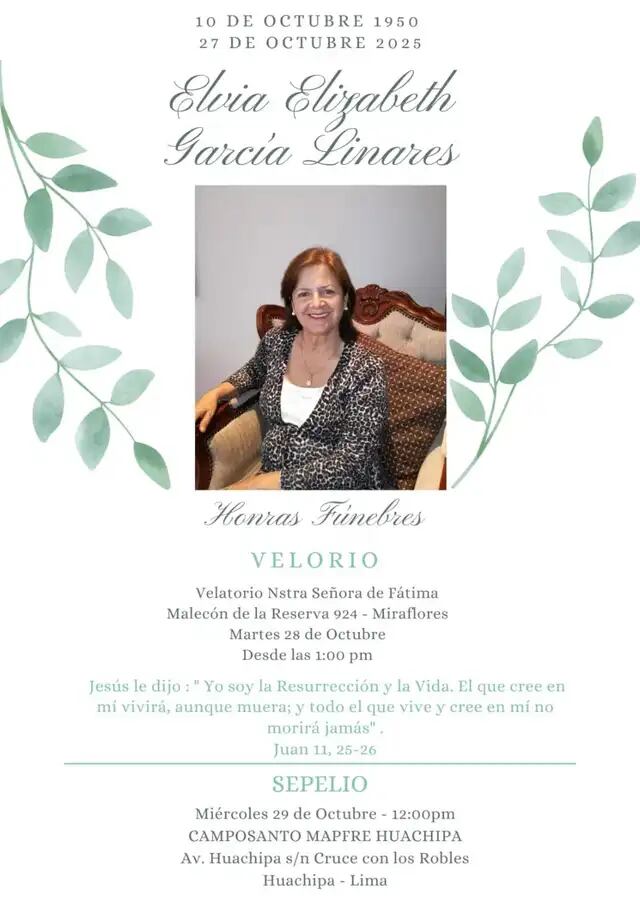 Murió mamá de Maju Mantilla