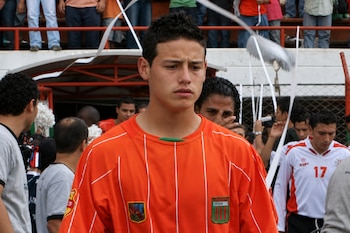 James Rodríguez con el Envigado F.C.