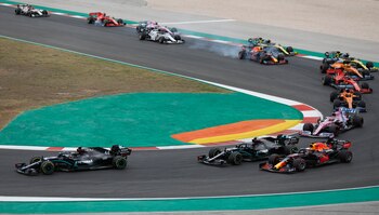 Lewis Hamilton a bordo de