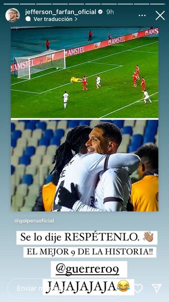 Jefferson Farfán realizó publicación sobre