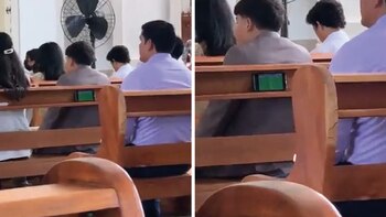 Lo captaron viendo un partido