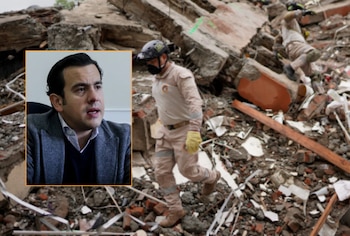 El ministro Rodrigo Lara aseguró que el Gobierno nacional empezará a canalizar rápidamente los recursos requeridos para auxiliar a las familias afectadas por el terremoto en Cali - crédito Diego Pineda/Colprensa y Sergio Acero/Reuters