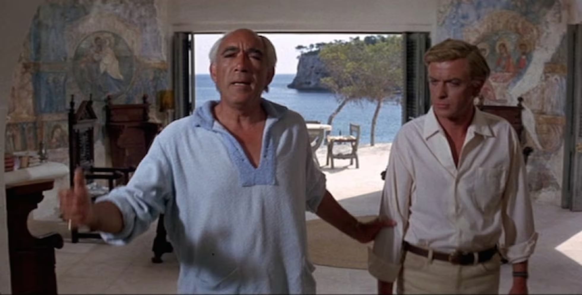 Anthony Quinn y Michael Caine en 'El Mago', película de Guy Green de 1968 rodada en Mallorca