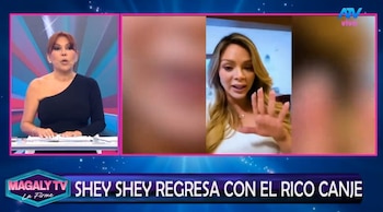 Magaly Medina reacciona al regreso de Sheyla Rojas y sorprende con comentario sobre sus canjes. Captura: Magaly TV La Firme.