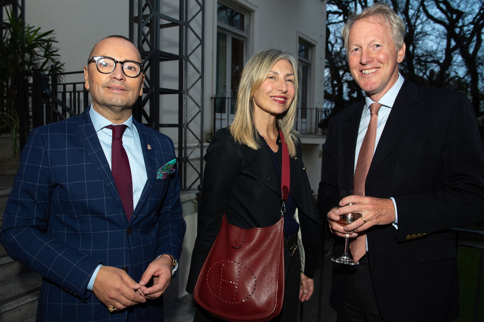 Fabian Medina Flores, Flavia Fernández de Banfi y el embajador David Cairns