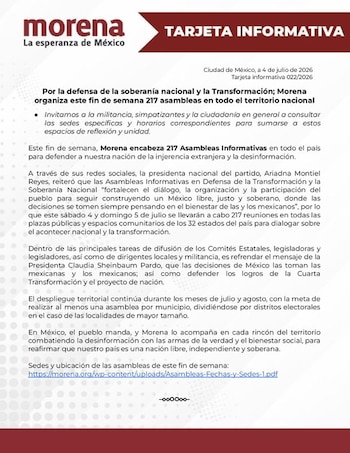 Comunicado de Morena