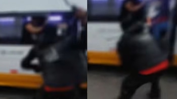 El ataque ocurrió en el paradero Farmacia, en la zona de Villegas, y estuvo a punto de provocar una tragedia (Captura de pantalla de Latina).