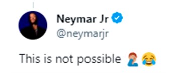 La reaccion de Neymar al