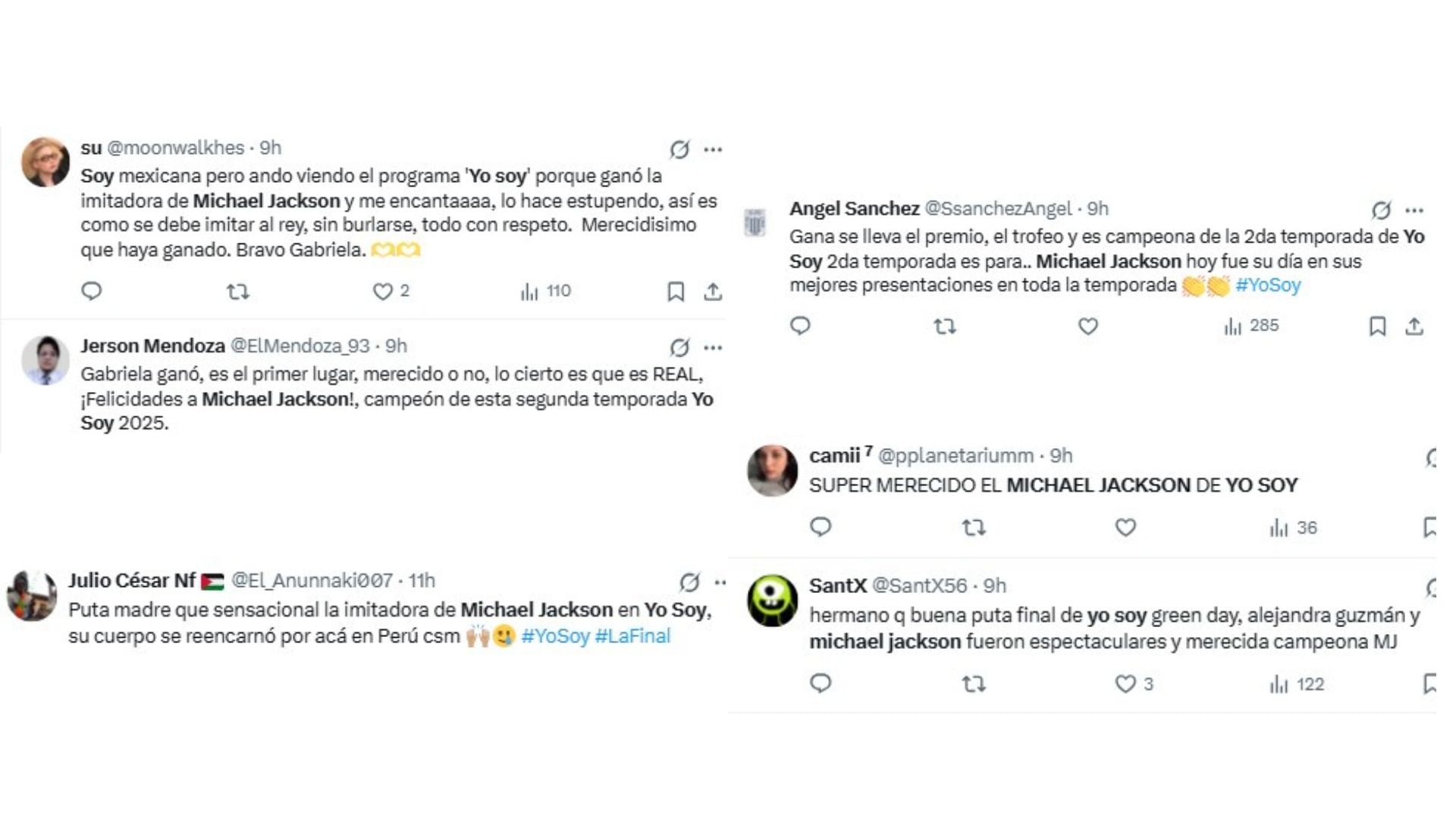 Gabriela Villanueva, imitadora de Michael Jackson, ganó la segunda temporada de Yo Soy: así reaccionaron las redes ante el triunfo