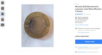 Moneda de 20 pesos de