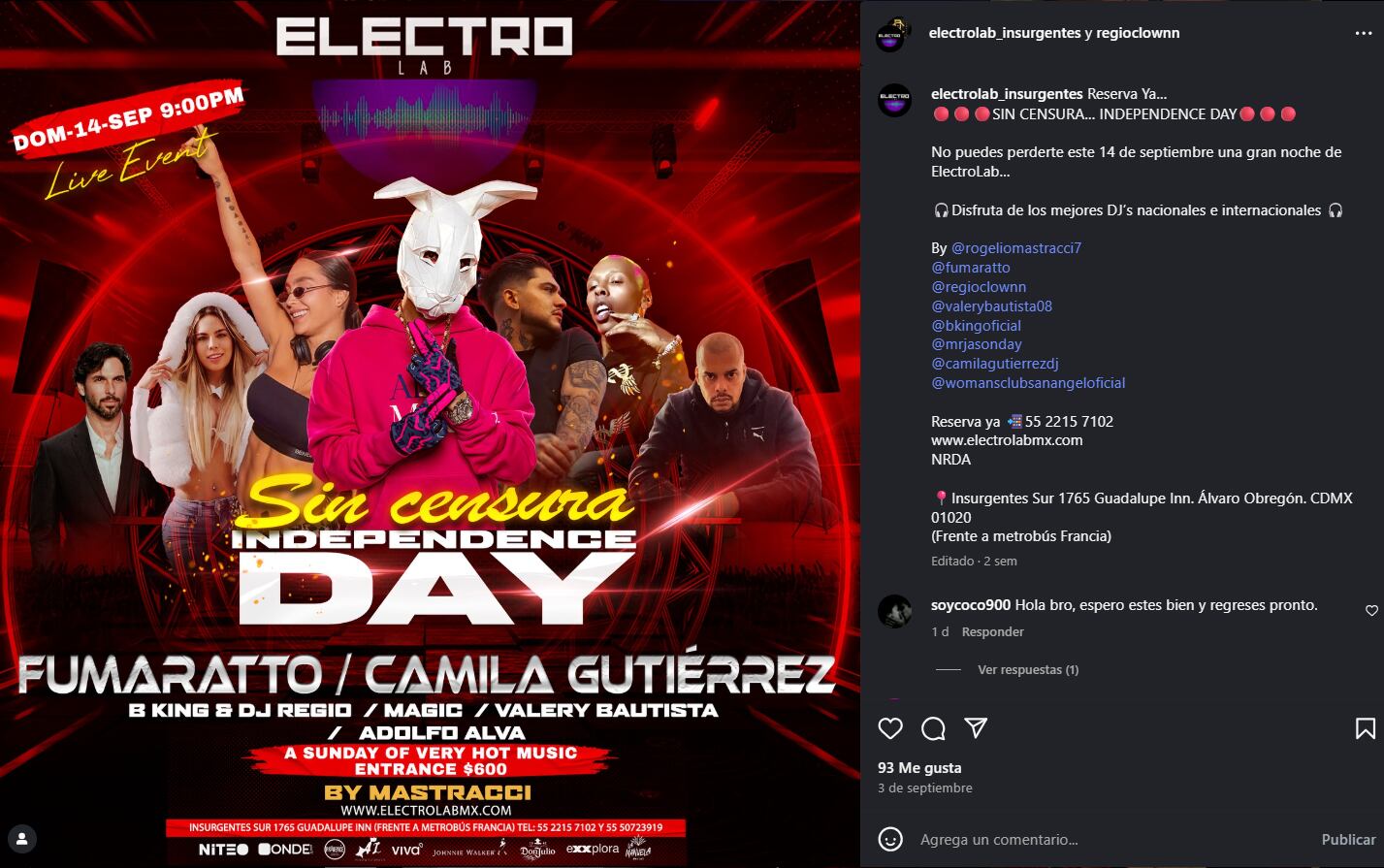 Promo del concierto que dieron en CDMX. (Captura de pantalla)