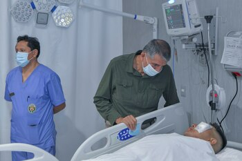 Vilmer Ayala Vergara tiene seriamente comprometido el ojo izquierdo. Ministerio del Interior.