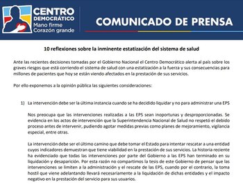 Este es el comunicado a