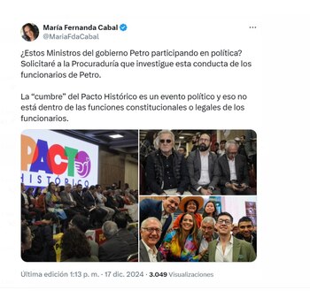 María Fernanda Cabal anunció que