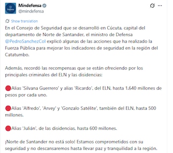 Esta fue la información sobre
