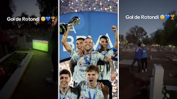 Fans de Cruz Azul llevan televisión a la tumba de su amigo para celebrar el campeonato: video se vuelve viral