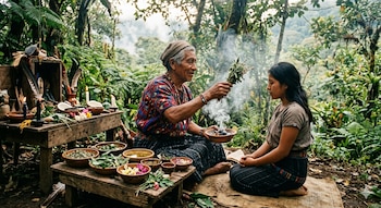La Casa de Desarrollo Cultural de Cobán organizó la jornada educativa enfocada en los saberes tradicionales y la salud integral Q’eqchi’. (Visuales IA)