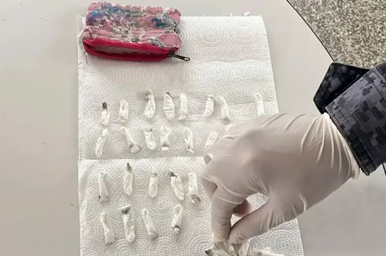 Personal de la Fuerza Policial Antinarcotráfico intervino en el procedimiento tras el hallazgo de la sustancia