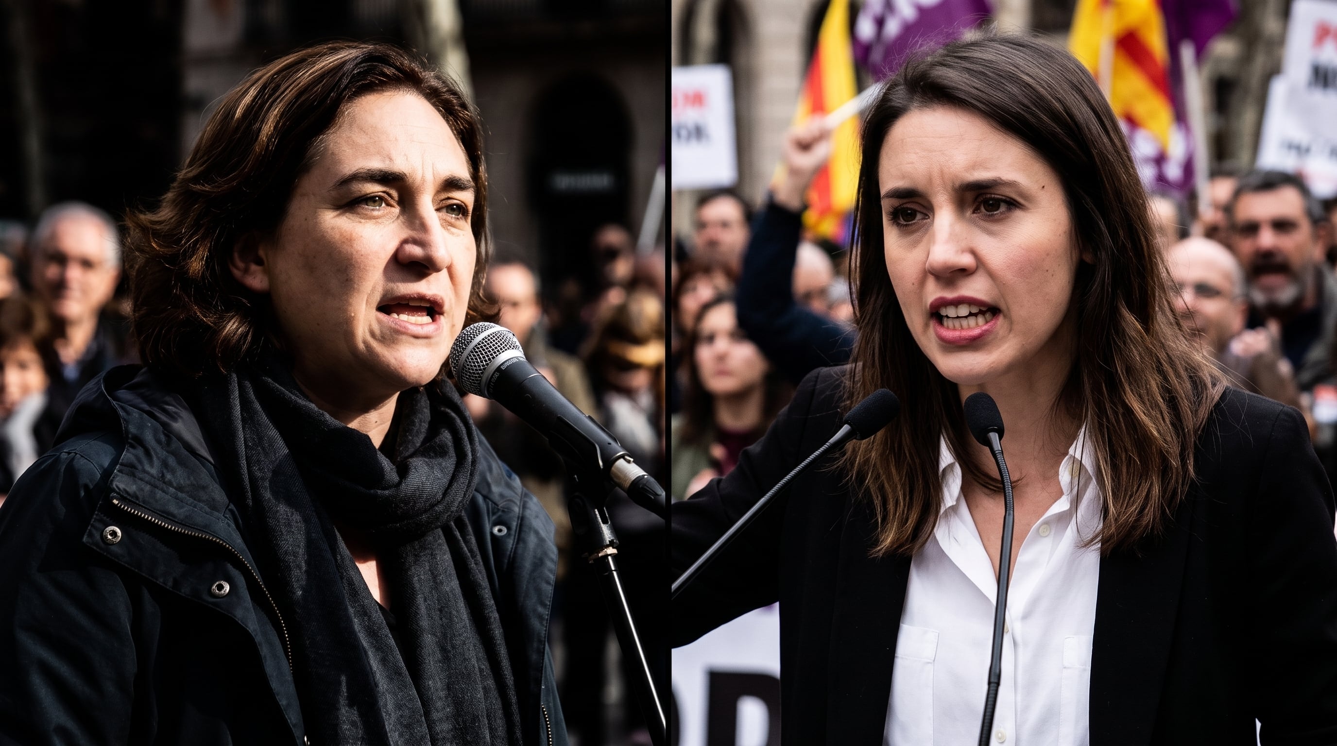 Ada Colau e Irene Montero. (Imagen Ilustrativa Infobae)