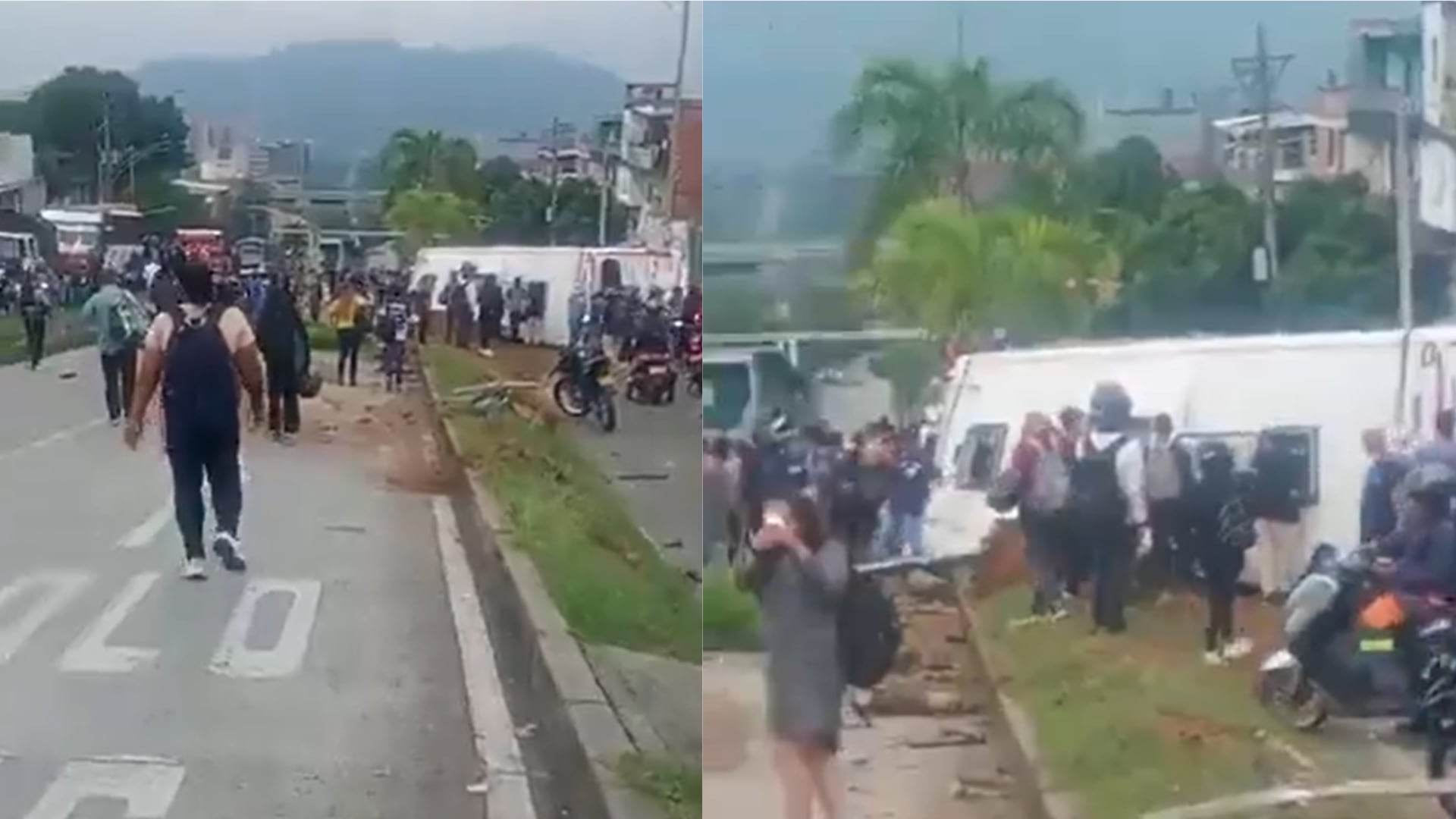 Bus de turismo se accidenta en Medellín y deja 34 afectados
