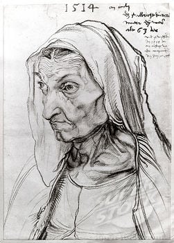 Durero, retrato de la madre del artista a los 63 años