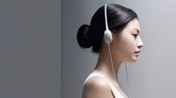 Audífonos foto de producto, iluminación