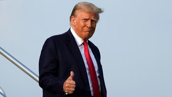 Trump salió este jueves de