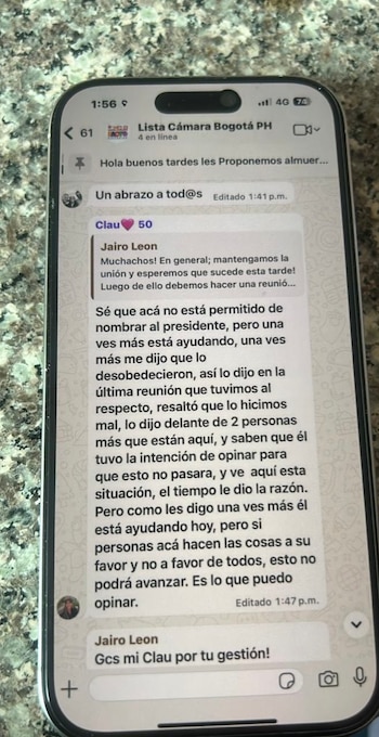 Los chats mencionan al presidente